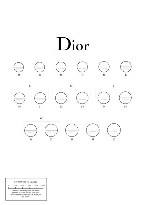 dior ring d|Dior ring size chart.